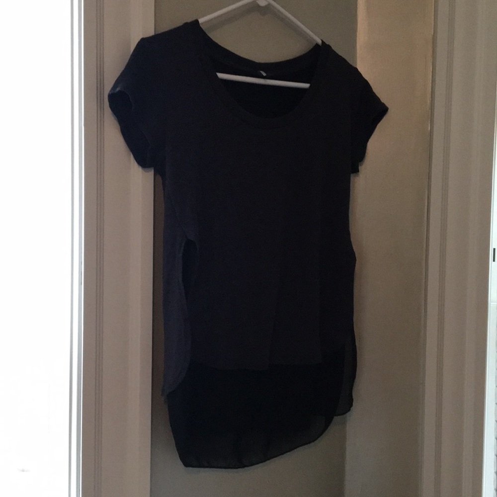 Double layer sparkle and fade tee